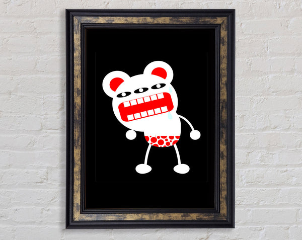 Angry Monster Mouth Framed Print