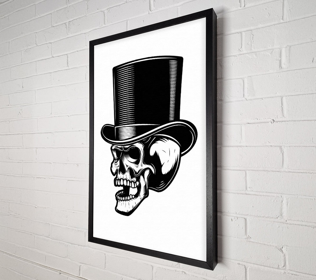  A Canvas Print of Top Hat Skull Canvas Wall Art
