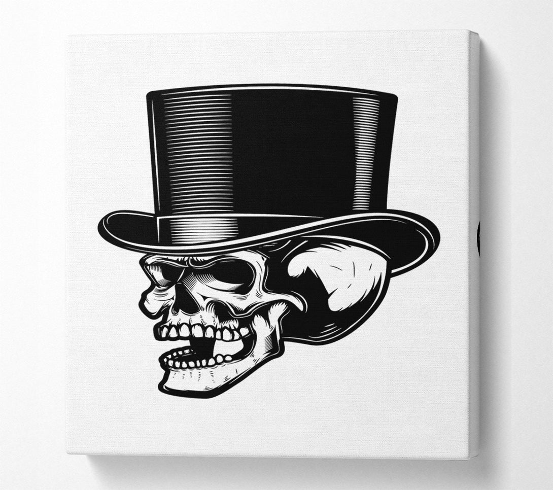  A Canvas Print of Top Hat Skull Canvas Wall Art
