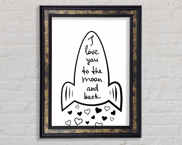 Angel Rocket I Love You Framed Print