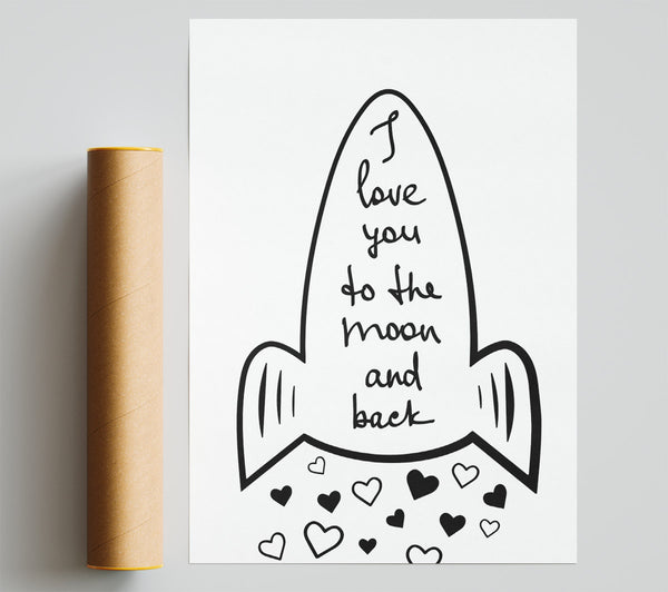 Angel Rocket I Love You Giclee Print