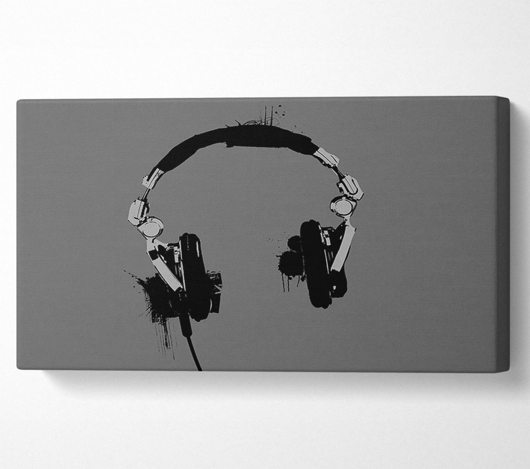  A Canvas Print of Funky Headphones Canvas Wall Art