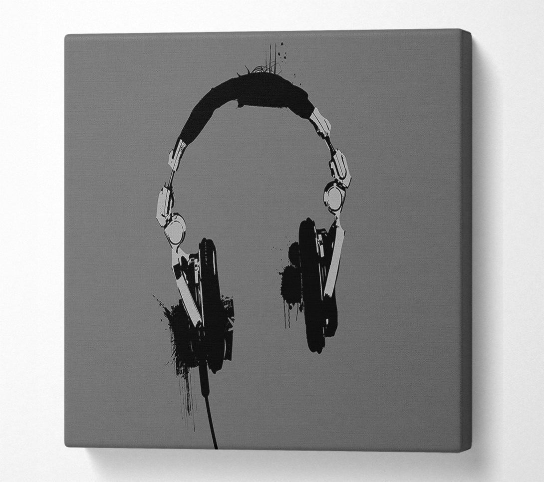  A Canvas Print of Funky Headphones Canvas Wall Art