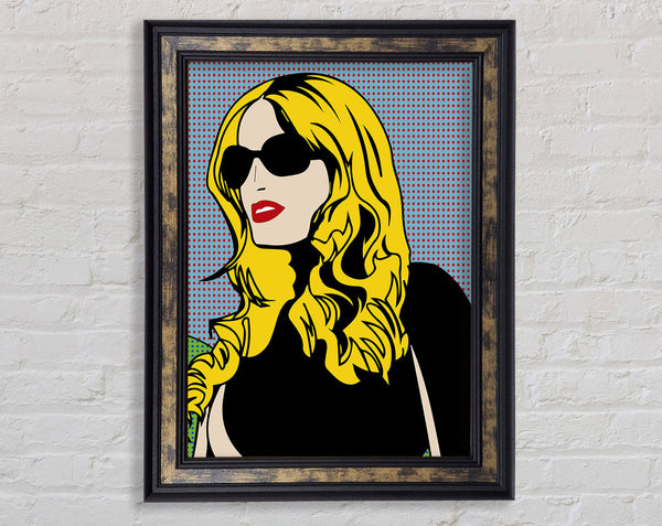 Cartoon Woman Framed Print