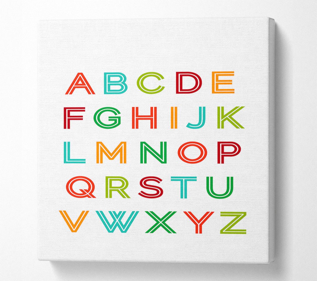  A Canvas Print of Alphabet Colours Canvas Print