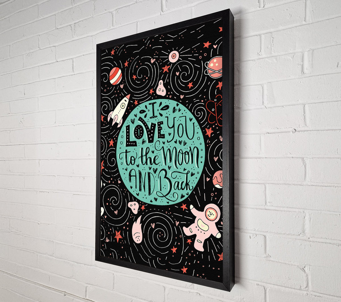  A Canvas Print of Love You Space Canvas Wall Art