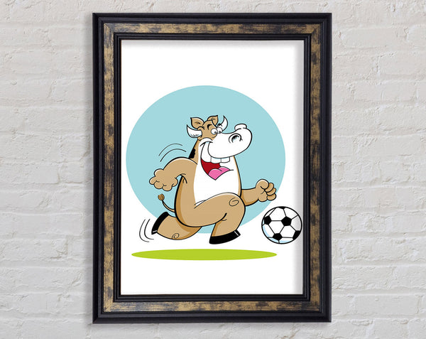 Football Bull Fun Framed Print