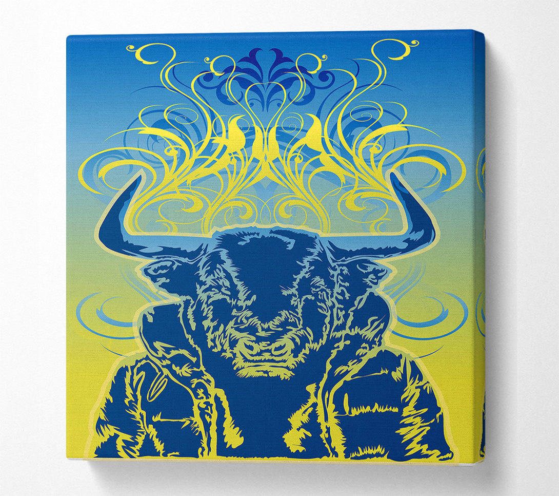  A Canvas Print of Cool Bull Canvas Print