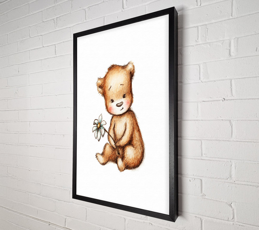  A Canvas Print of Flower Bear Canvas Wall Art