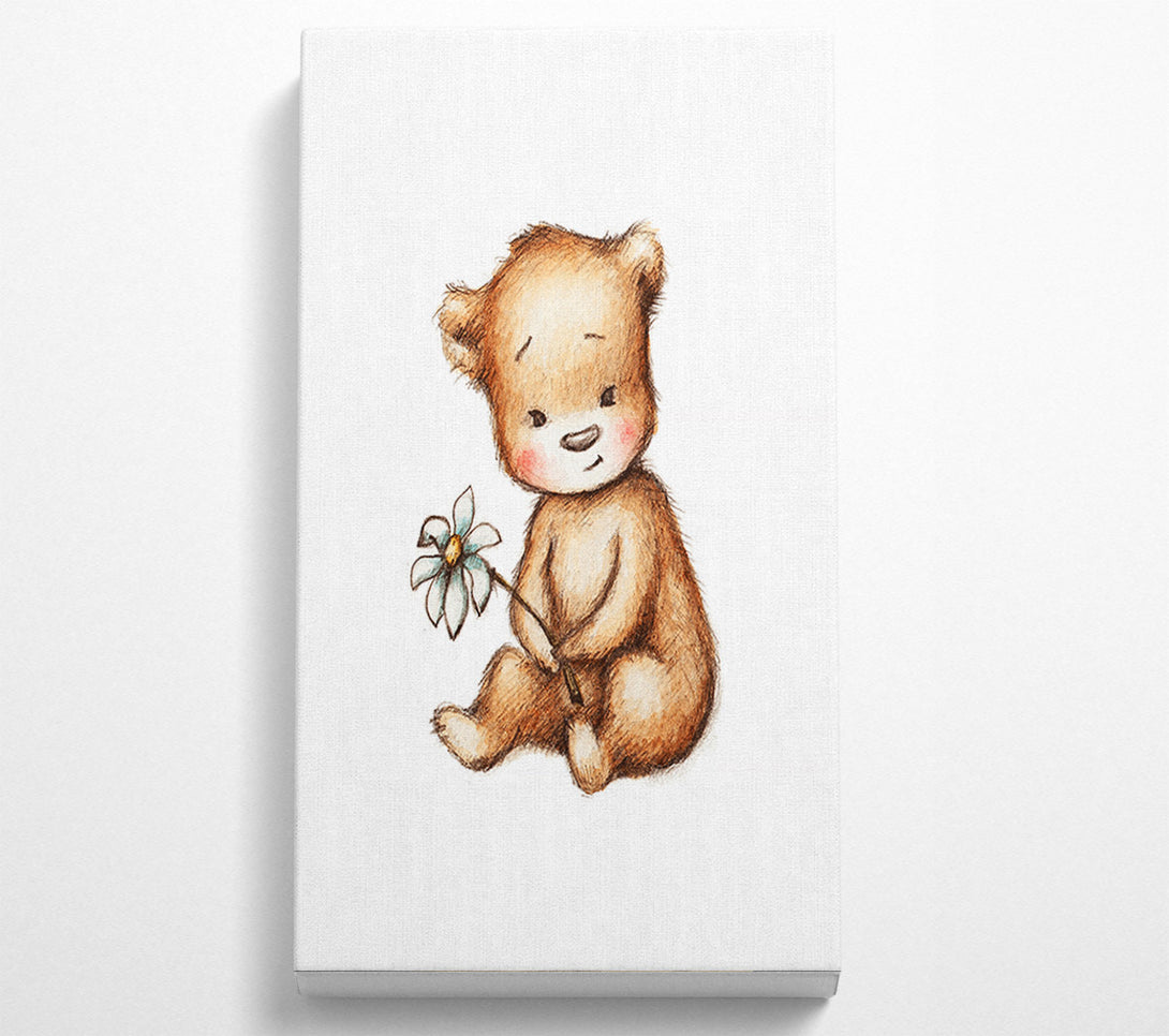 A Canvas Print of Flower Bear Canvas Wall Art