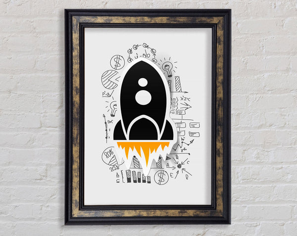 Rocket Blast 1 Framed Print