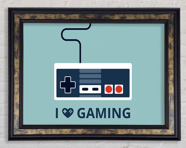 I Love Gaming Framed Print