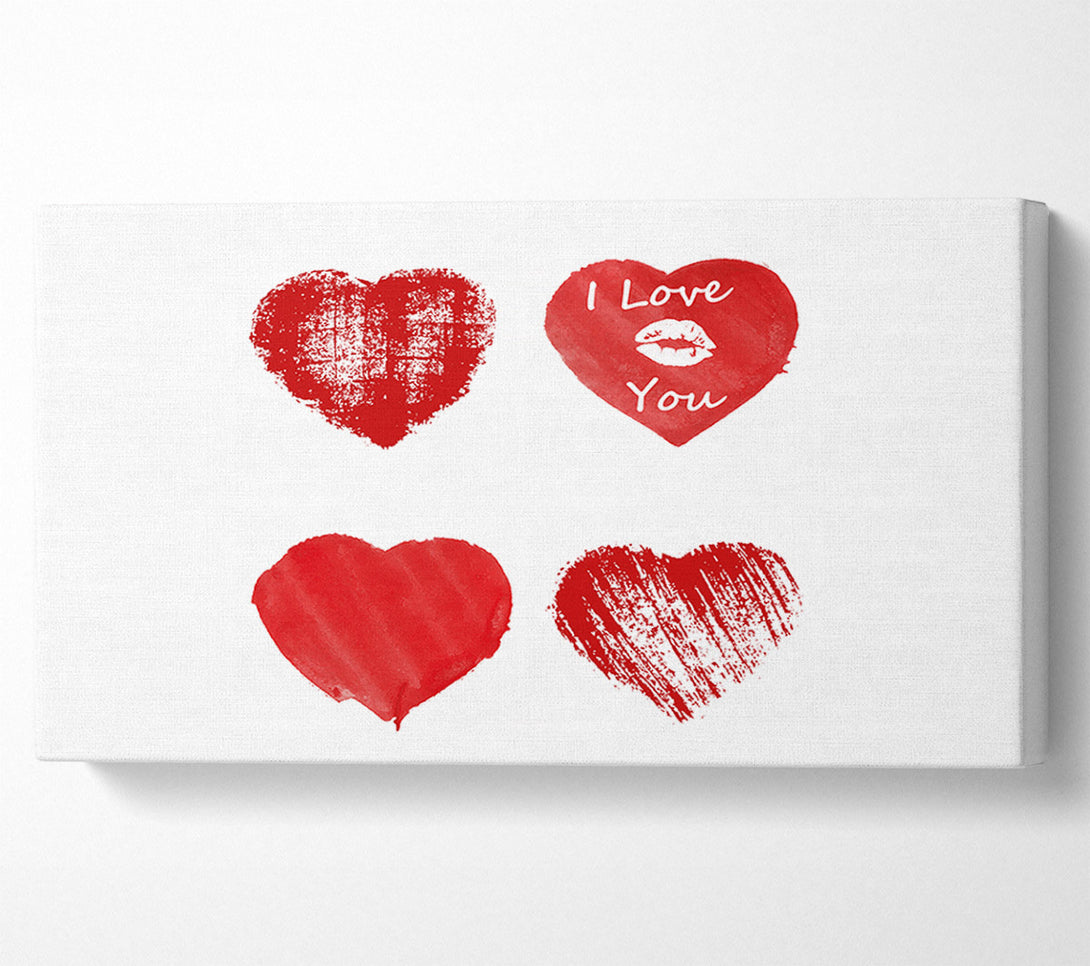  A Canvas Print of I Love You 1 Canvas Print