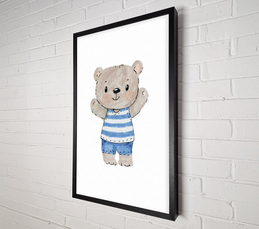  A Canvas Print of Teady Bear In His Pyjamas Canvas Print