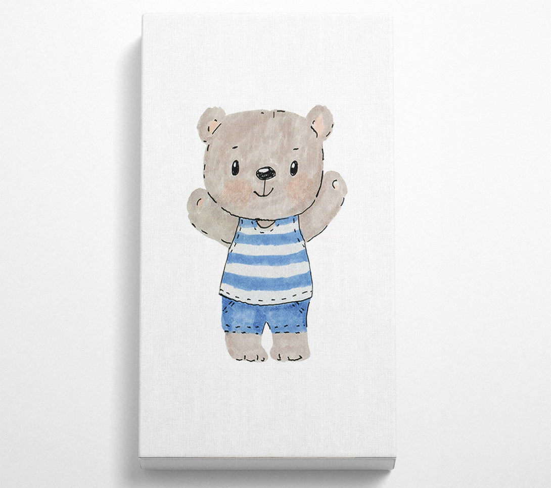  A Canvas Print of Teady Bear In His Pyjamas Canvas Print