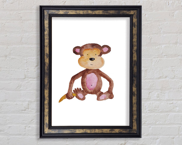 Cheeky Monkey Love Framed Print