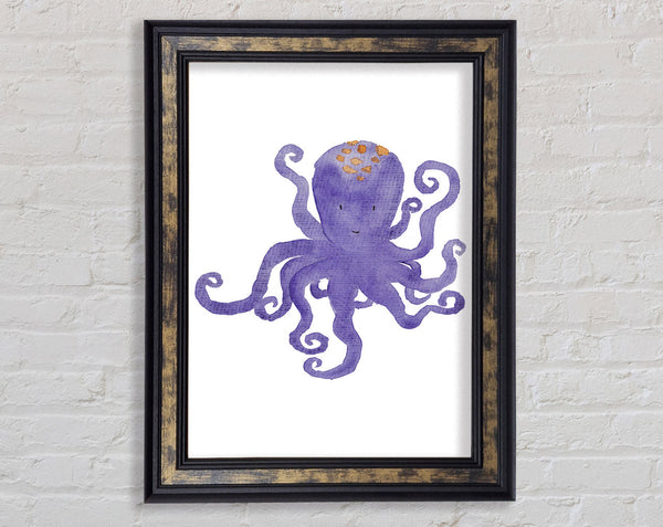 Purple Octopus Framed Print
