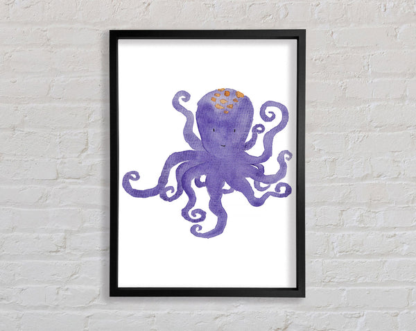 Purple Octopus Framed Print