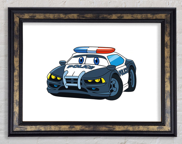 Police Car Love Framed Print
