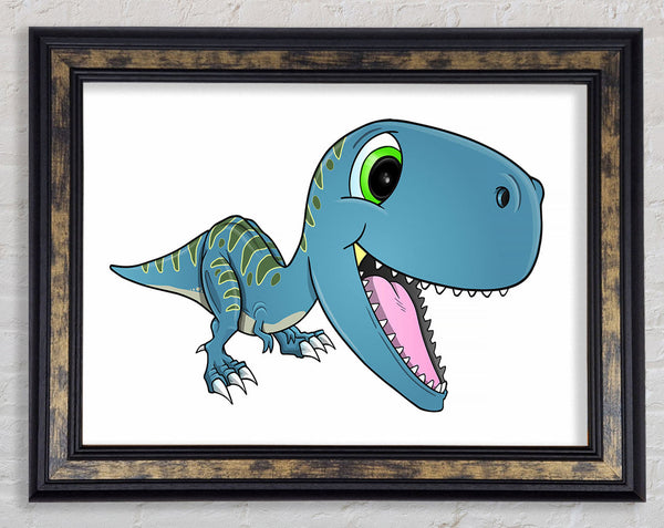 Happy Dinosaur Framed Print