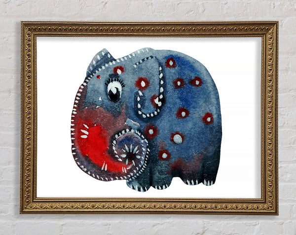 Elephant Paint Framed Print
