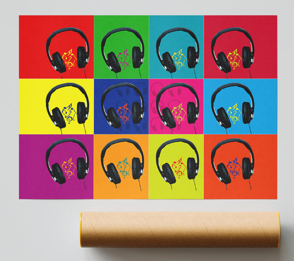 Headphone Music Giclee Print