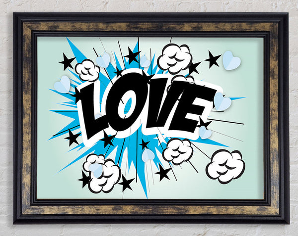 Love Pow Framed Print