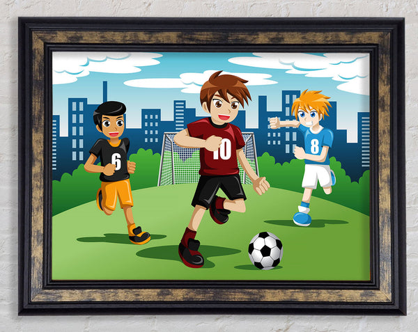 Football Kids Framed Print