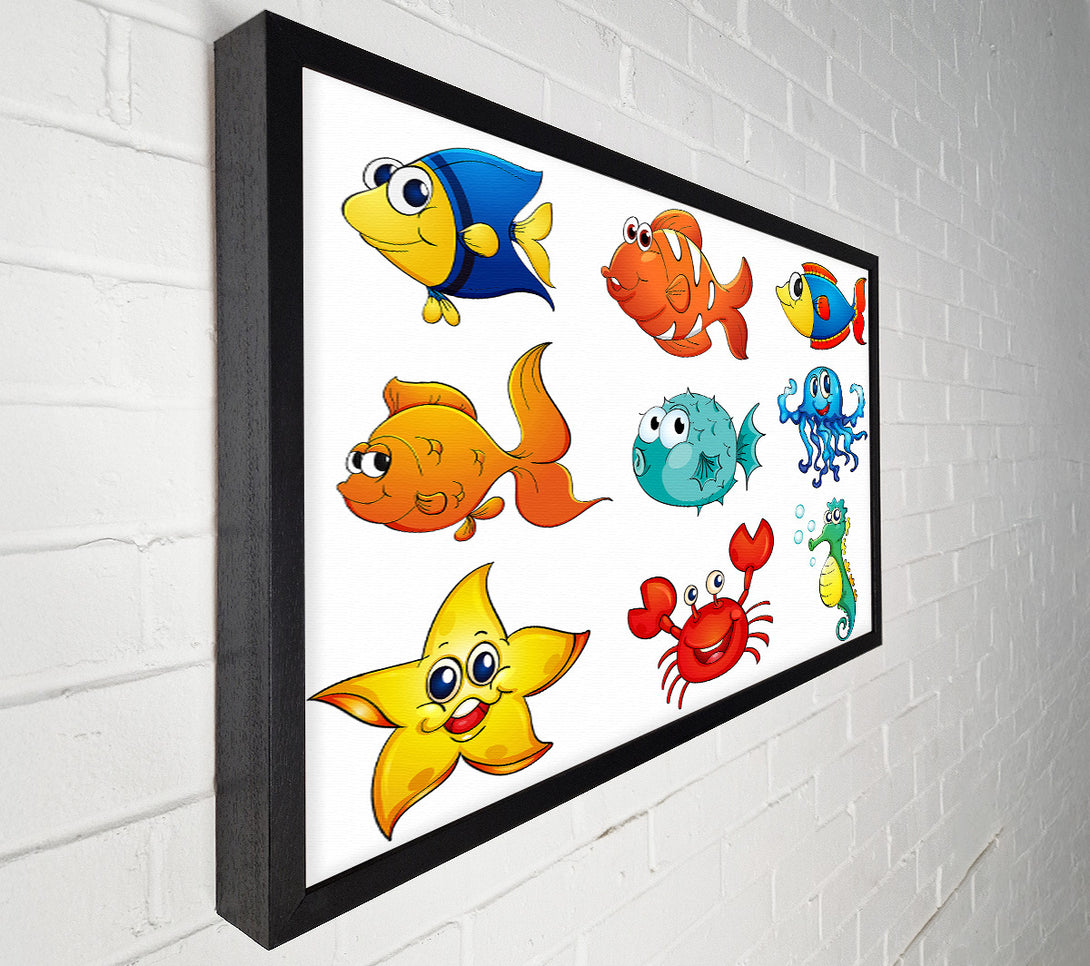  A Canvas Print of Happy Fish 2 Canvas Wall Art