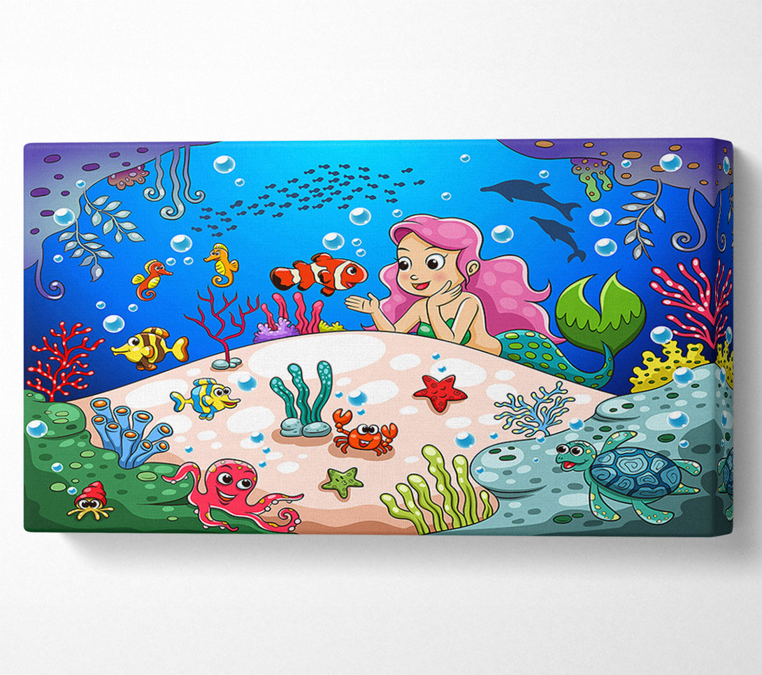  A Canvas Print of Mermaid And Friends Canvas Art