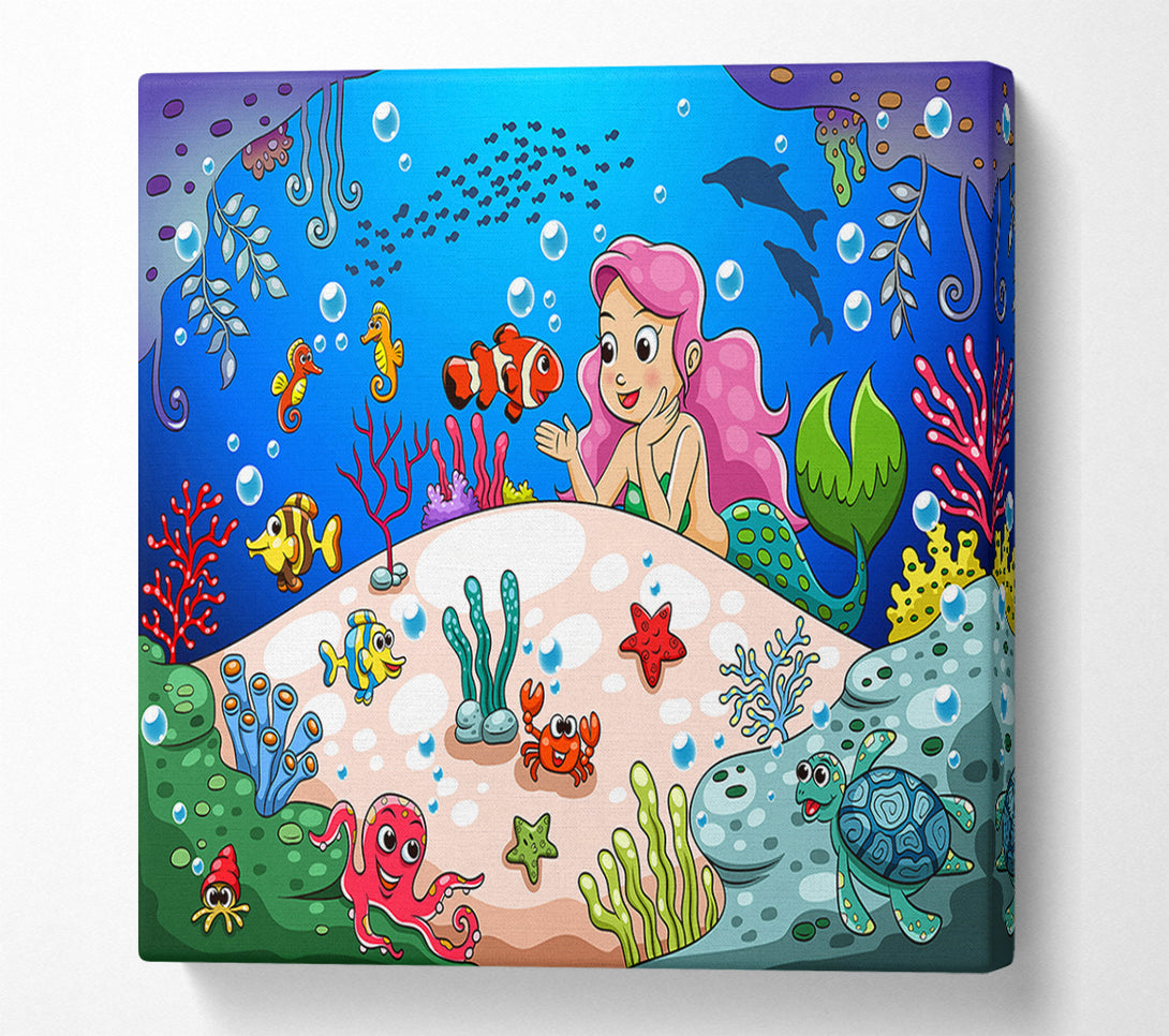  A Canvas Print of Mermaid And Friends Canvas Art