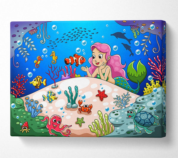  A Canvas Print of Mermaid And Friends Canvas Art