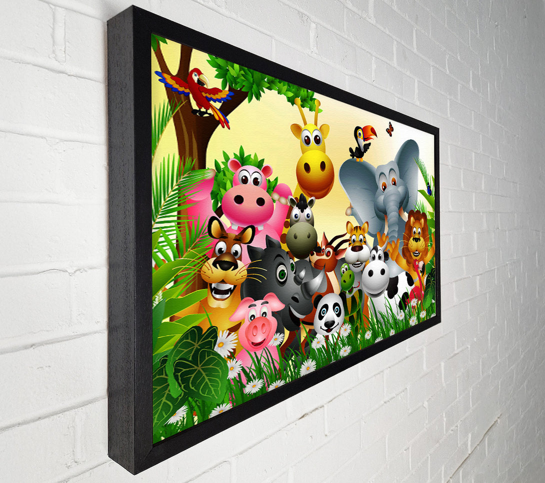  A Canvas Print of Safari Animal Friends 1 Canvas Print