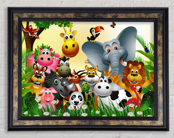 Safari Animal Friends 1 Framed Print