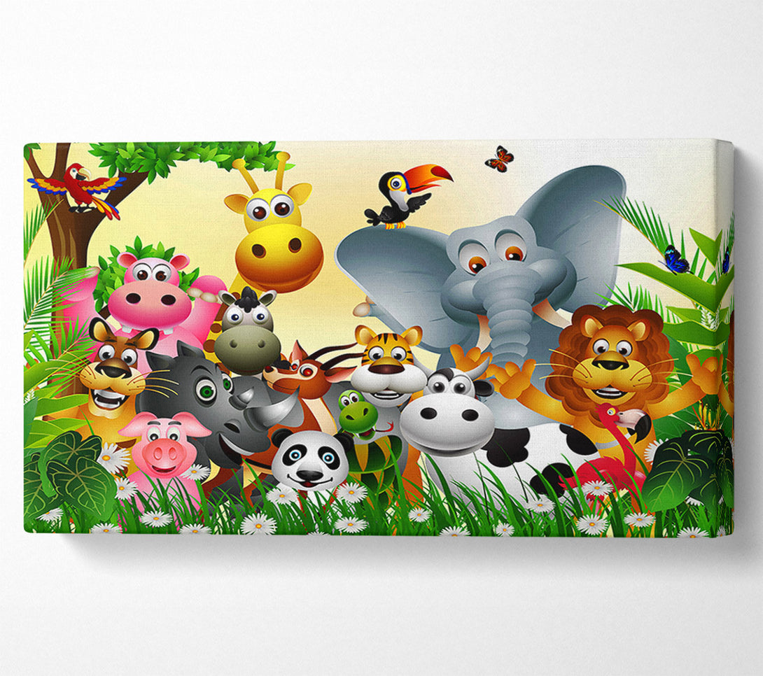  A Canvas Print of Safari Animal Friends 1 Canvas Print