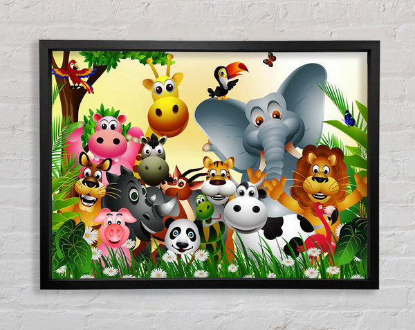 Safari Animal Friends 1 Framed Print