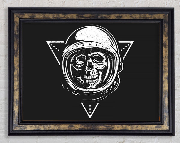 Spaceman Skull Framed Print