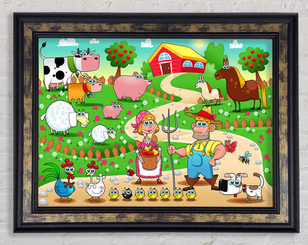 Old McDonald Had A Farm Framed Print