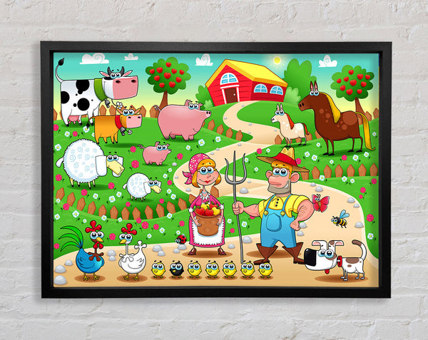 Old McDonald Had A Farm Framed Print