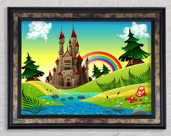 Magical Castle Far Far Away Framed Print