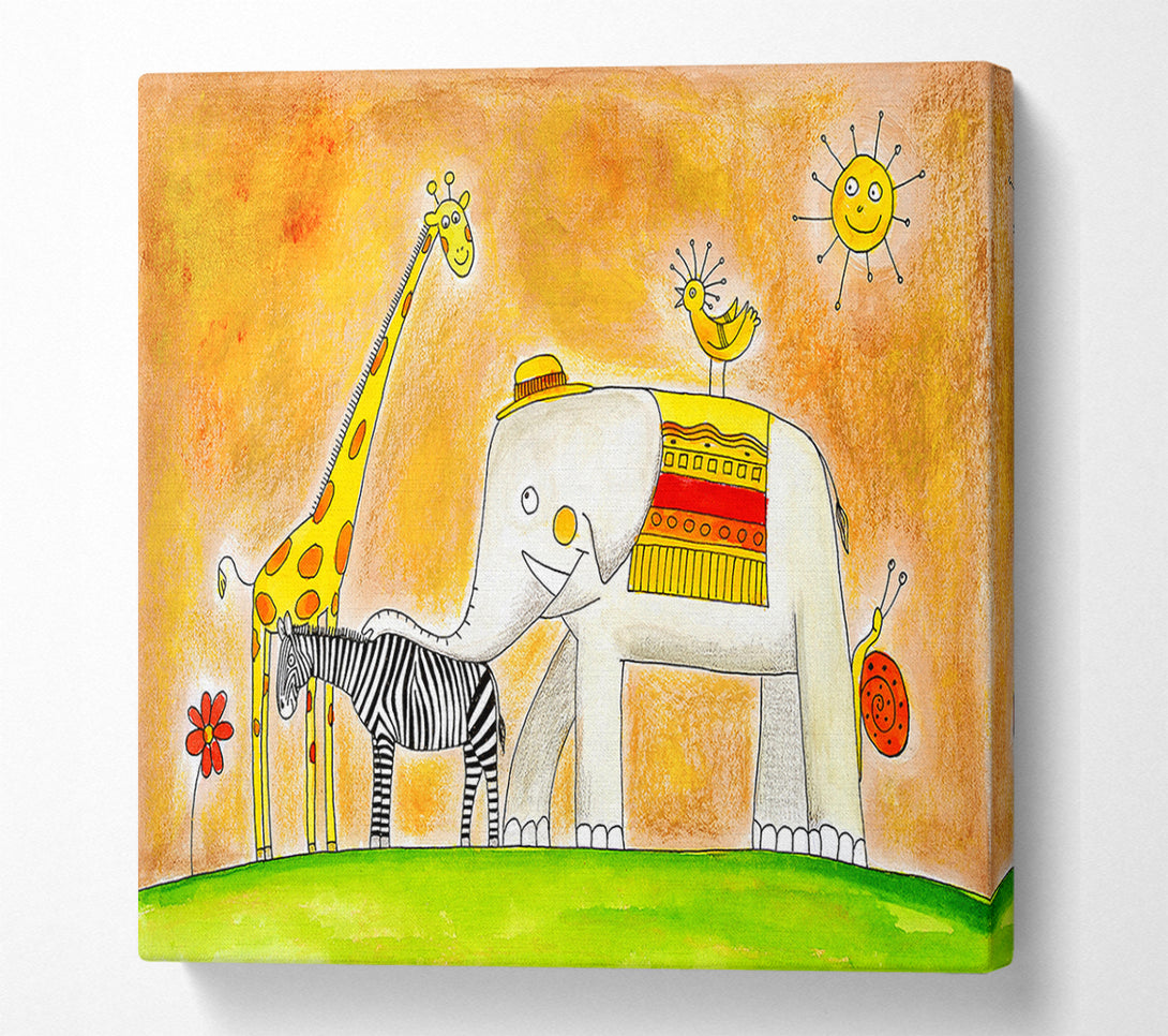  A Canvas Print of Safari Sunshine Love Canvas Art