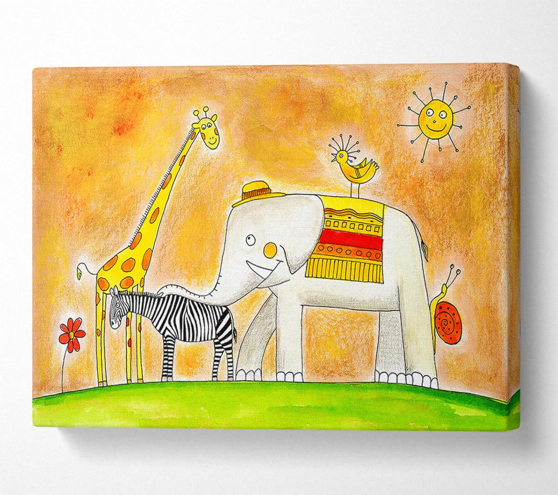  A Canvas Print of Safari Sunshine Love Canvas Art