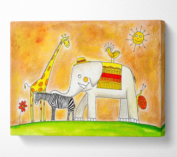  A Canvas Print of Safari Sunshine Love Canvas Art