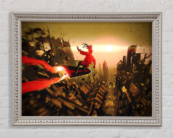 Futuristic Skateboard Framed Print
