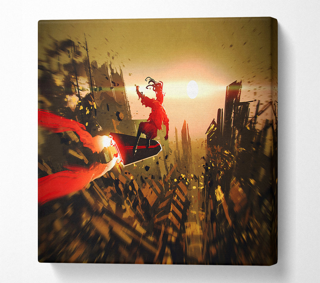  A Canvas Print of Futuristic Skateboard Canvas Wall Art