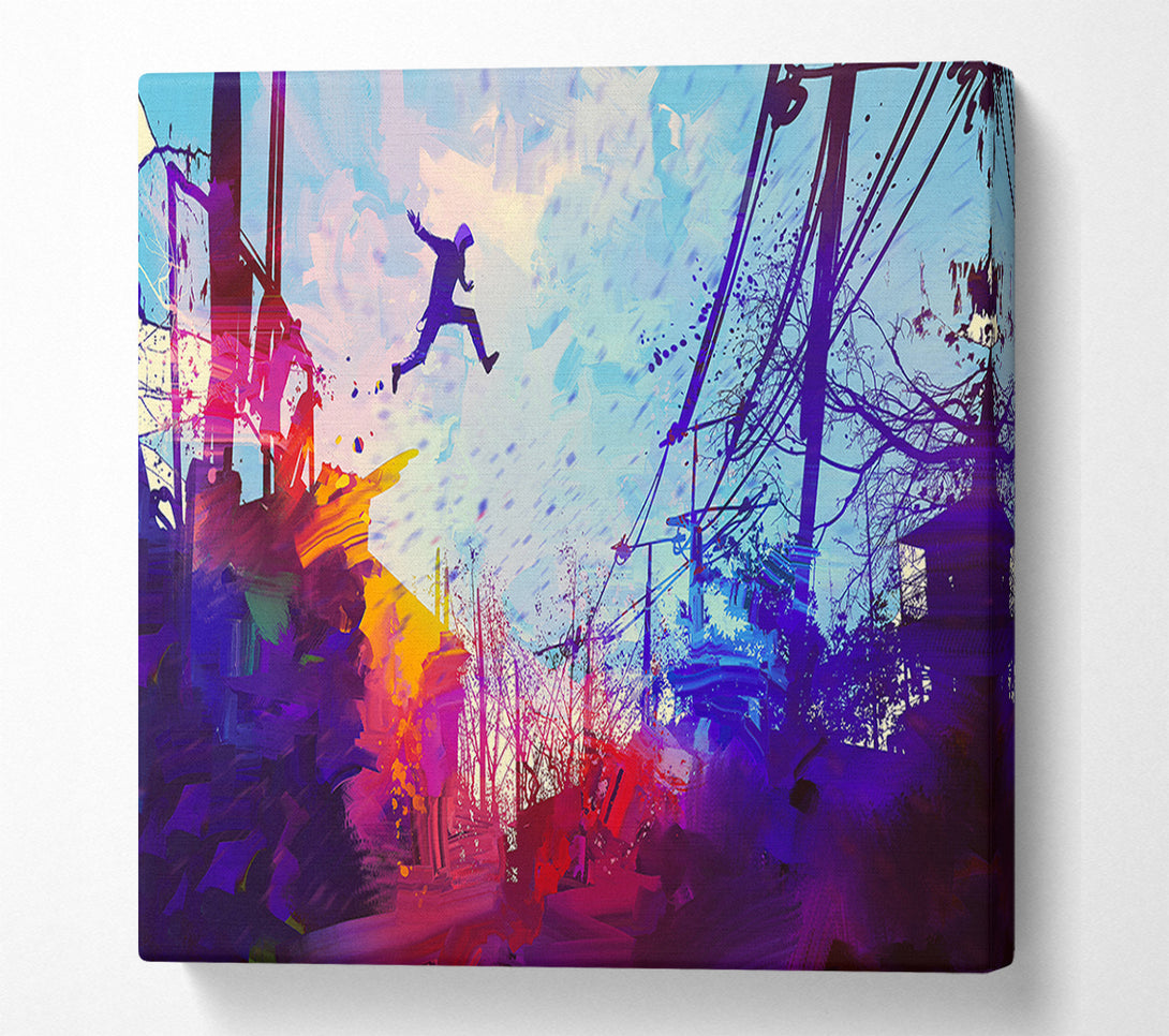  A Canvas Print of Base Jumper Canvas Wall Art