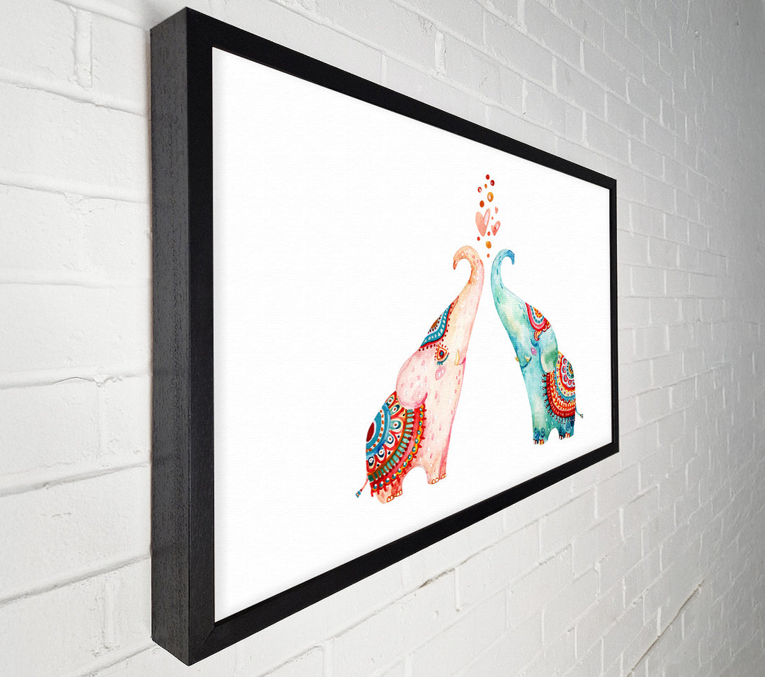  A Canvas Print of Elephant Love Canvas Print