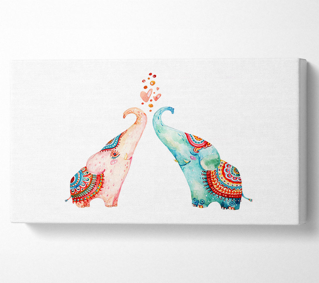  A Canvas Print of Elephant Love Canvas Print