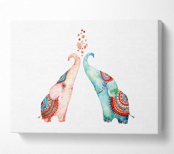  A Canvas Print of Elephant Love Canvas Print