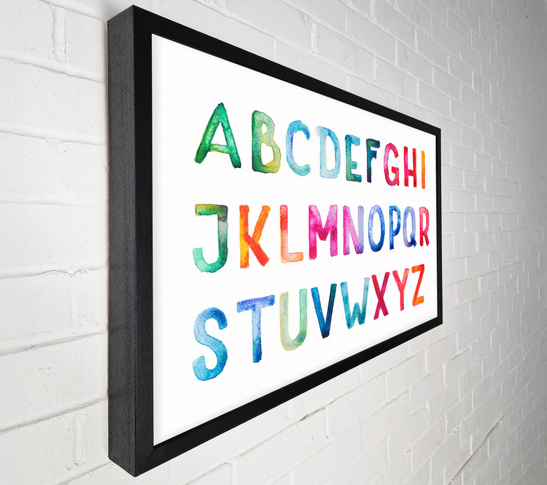  A Canvas Print of Rainbow Alphabet Canvas Wall Art